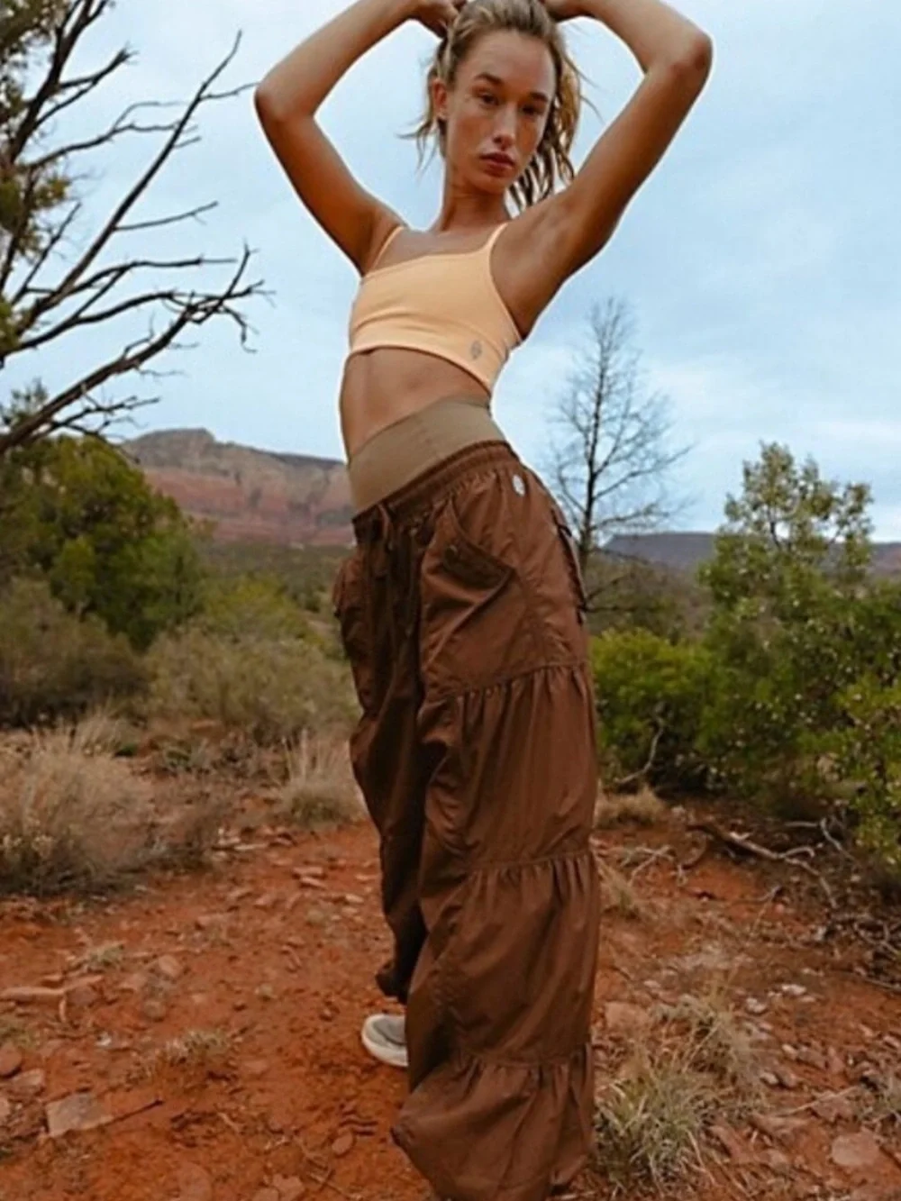 Free People Set Me free cargo joggers pants, small - Picture 2 of 7